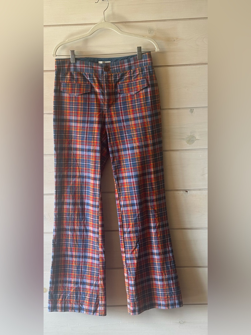 Maeve Anthropologie Flared Plaid Pants - Picture 4 of 11